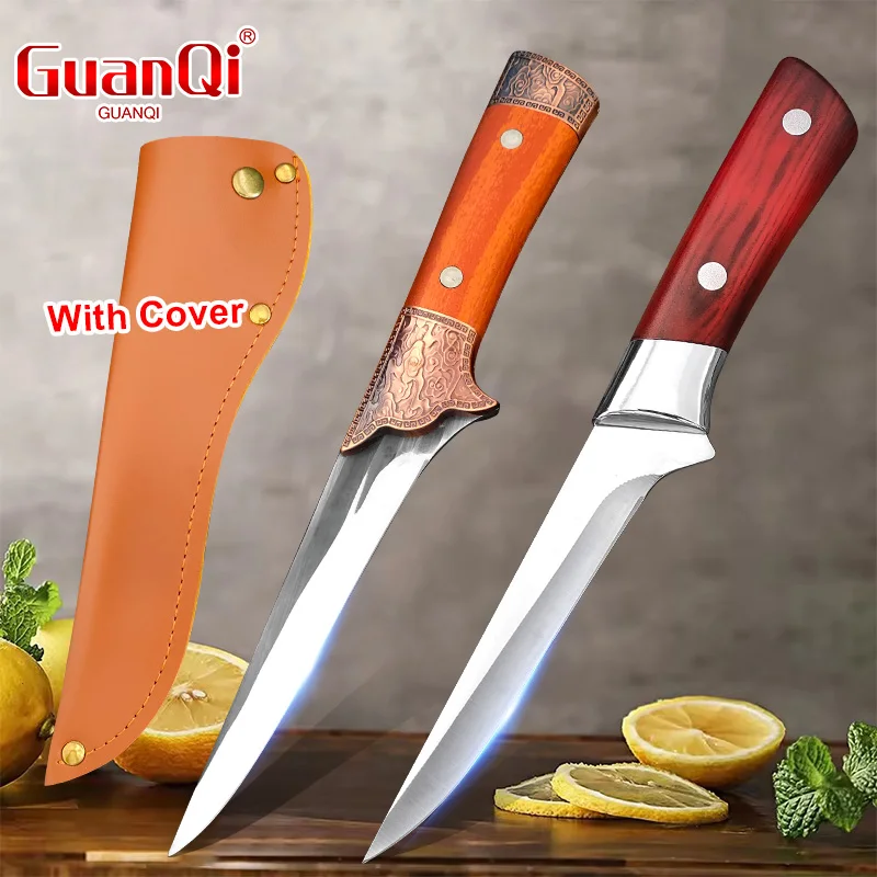 Utility Barbecue Chef Butcher Knife Professional Kitchen Boning Knife Stainless Steel Meat Cleaver Plastic Handle Cooking Tools