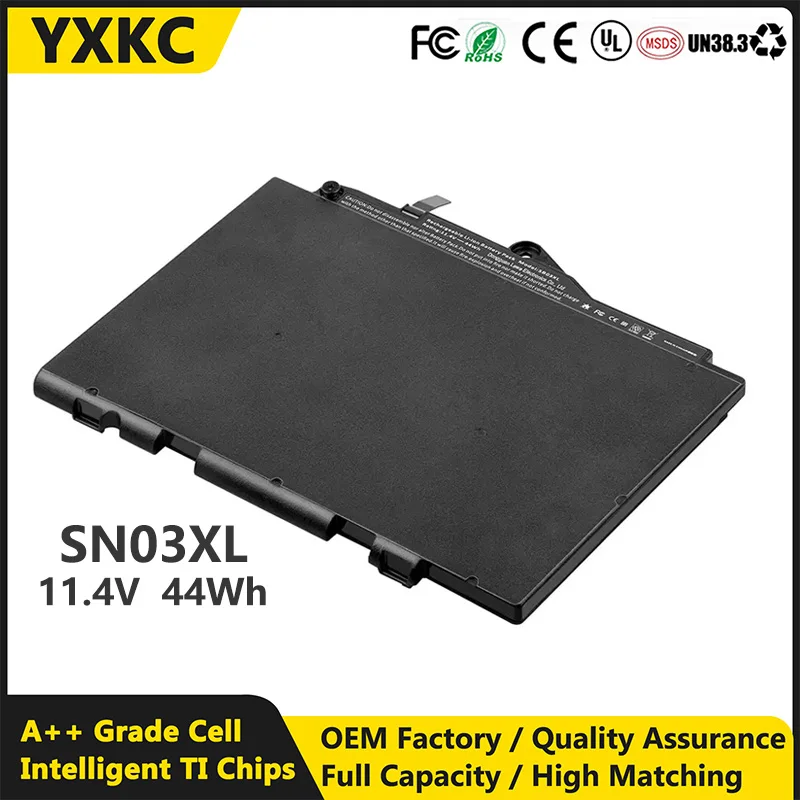 

YXKC 11.4V 44Wh SN03XL ST03XL Laptop Battery for HP EliteBook 820 G3 820 G4 725 G3 725 G4 series batteries