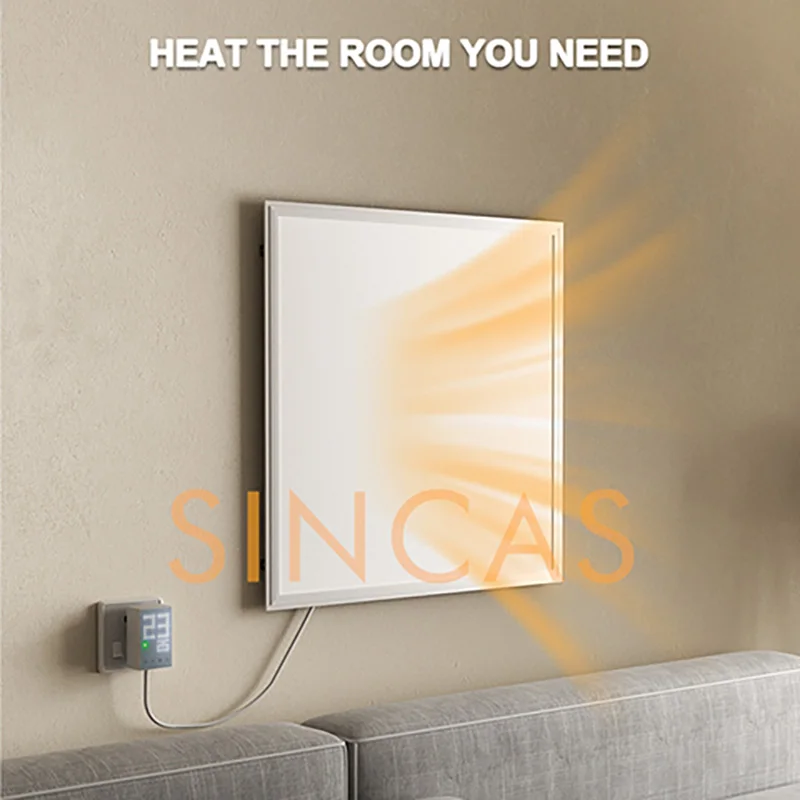 Wall-mounted Intelligent Temperature Control Timer Switch Electric Heater Indoor Far Infrared 375W PTC Heating Electric Heater
