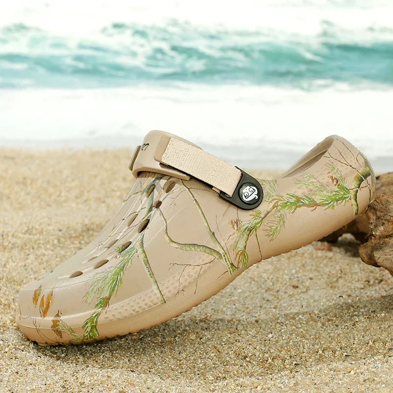 صنادل الشاطئ الرجالية، شبشب EVA بنعل سميك مقاوم للماء ومضاد للانزلاق، شباشب للنساء والرجال