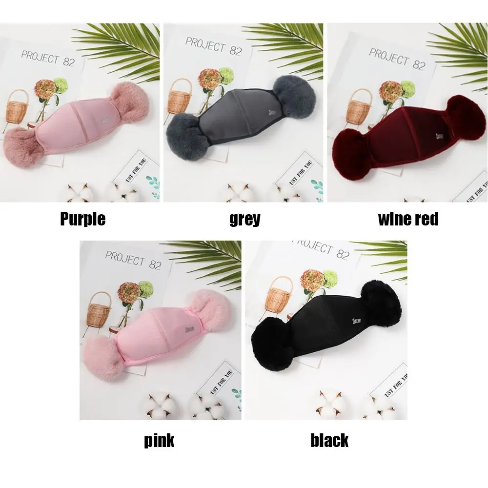 Women Winter Warm Cold-proof Earmuffs Windproof Mouth Cover Female Outdoor Mask Cycling Ear Warmer