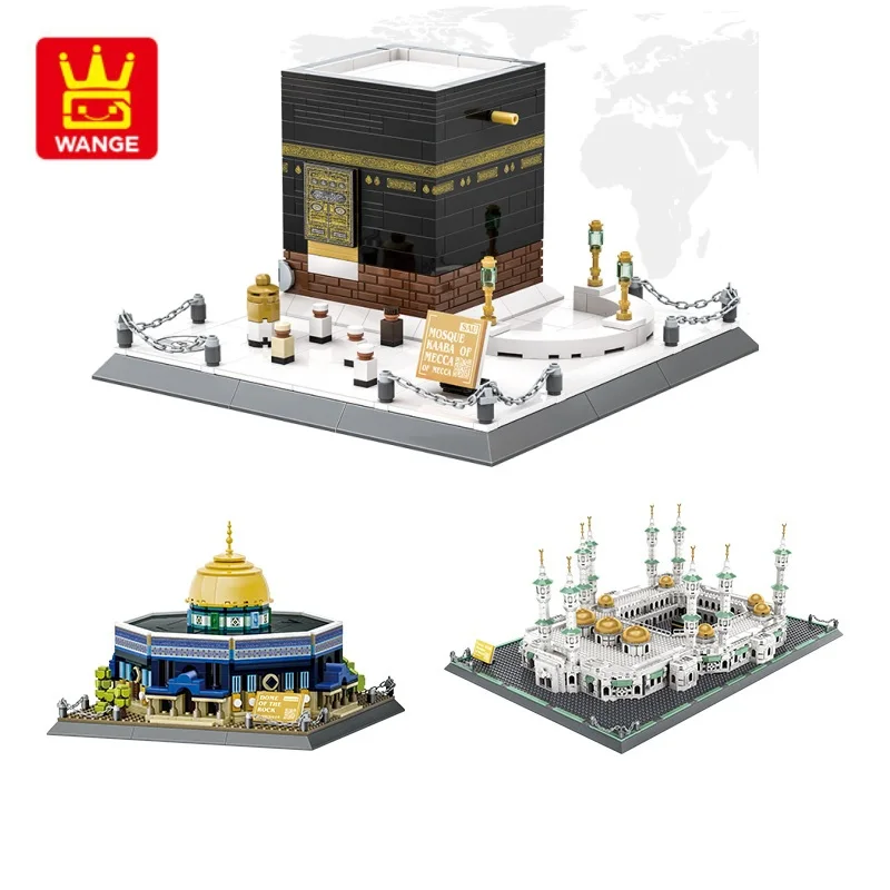 Wange Blocks Architecture Building Bricks MOC City House MOSQUE KAABA Educational Toy Adult Gift