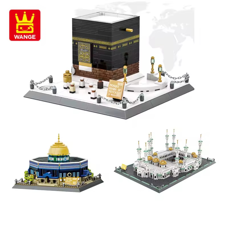 Wange Blokları Mimari yapı tuğlaları MOC Şehir Evi MOSQUE KAABA eğitici oyuncak Yetişkin Hediye