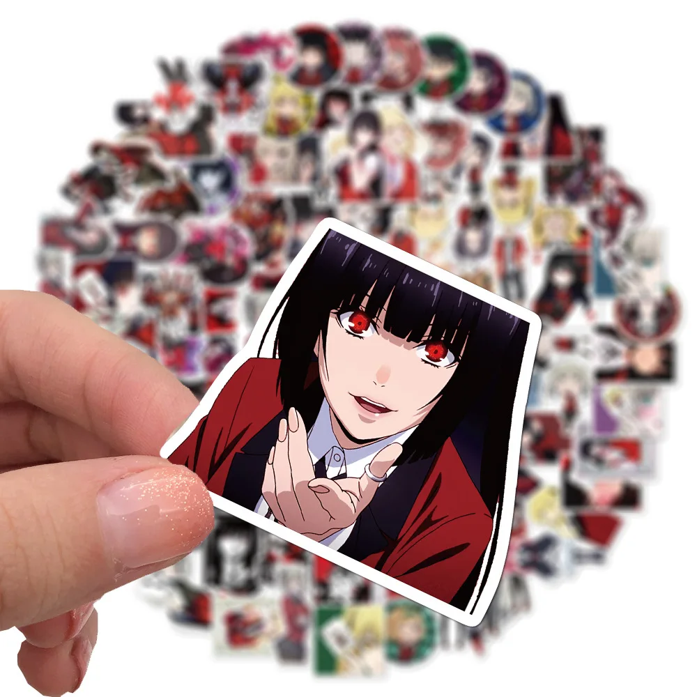 10/30/50/100pcs Kakegurui Anime Stickers Cute Jabami Yumeko Cartoon Girl Sticker Water Bottle Laptop Phone Manga Graffiti Decals