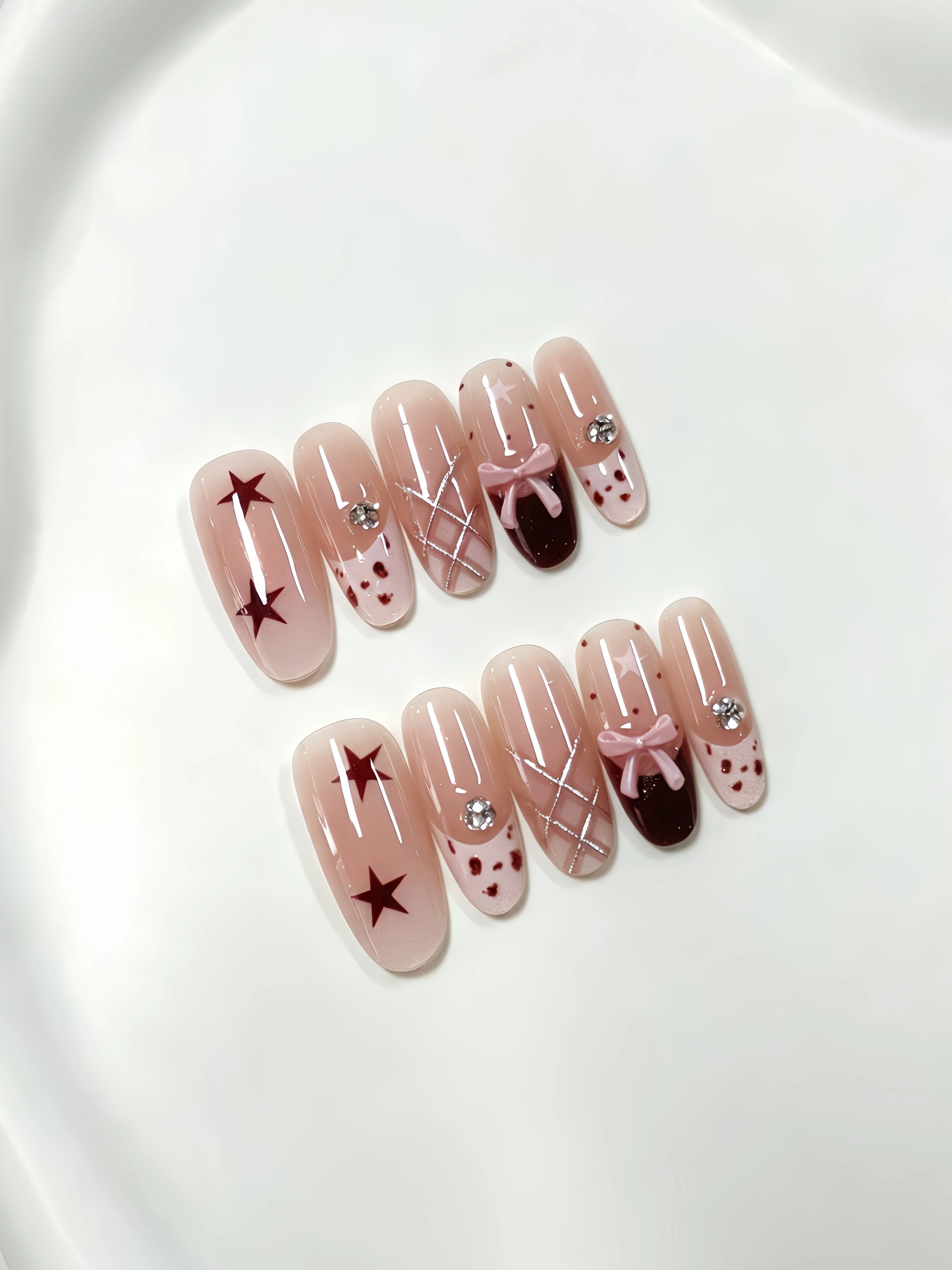 10 Uñas Postizas Ovaladas Medi - Nail Art Oval reseña y precio