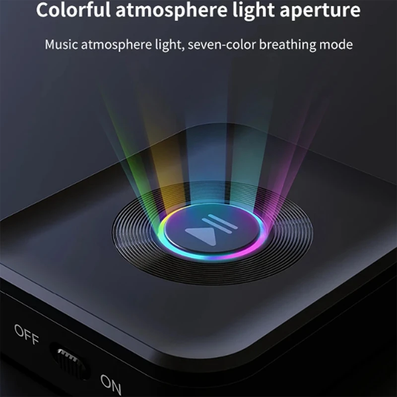 Wireless Audio Receiver Colorful Light Music Stereo Music Adapter For 3.5Mm Jack Earphone Speaker PC Support TF Card Easy To Use image 3