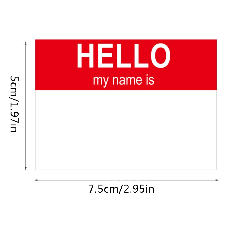 5 Sheets Hello My Name Adhesive Labels Stickers Gift Name Tags Sticker Present