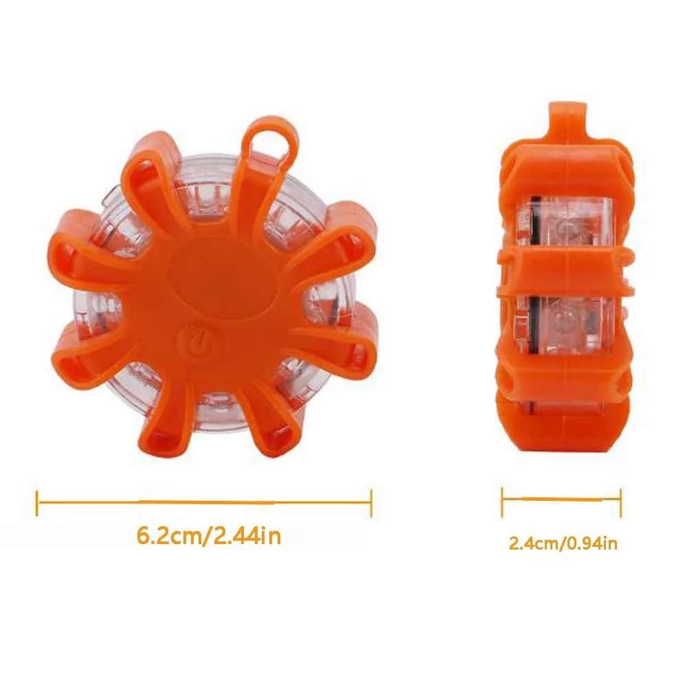磁気フラッシャー付き点滅警告フレアキット,非常灯,道路安全装置,8led