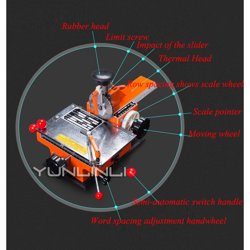 2026 آلات نقش لوحة الاسم المعدنية شبه الأوتوماتيكية آلة وسم اللوحة آلة النقش اليدوية #3