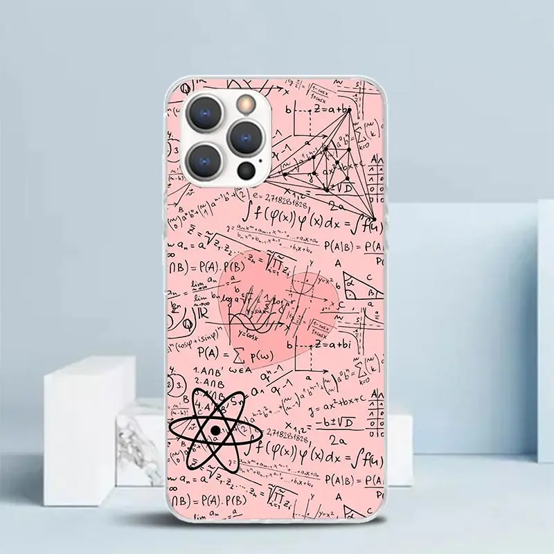 Physics Chemical Mathematics Phone Case For IPhone 16 17 17E 16E 15 14 Plus 13 Mini 12 11 Pro Max 7 8 + SE 2020 Air Soft TPU Cov view 5