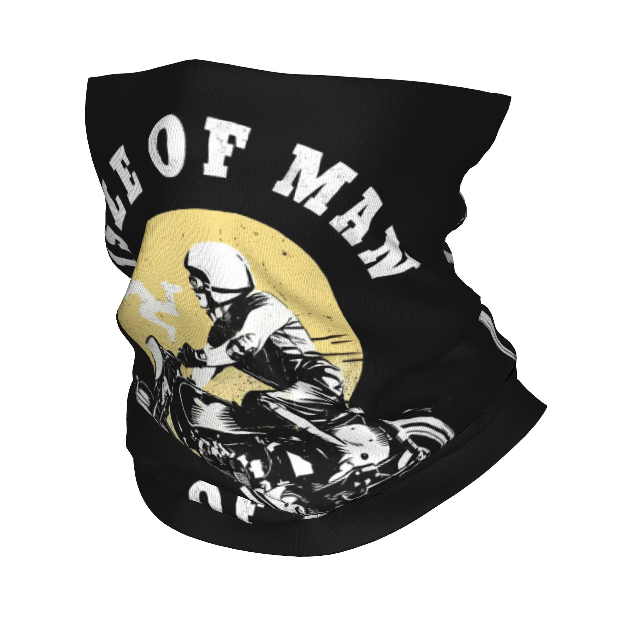 Isle of Man TT Bandana Winter Neck Warmer Women Windproof Wrap Face Scarf for Hiking Motocross Enduro Cross Gaiter Headband