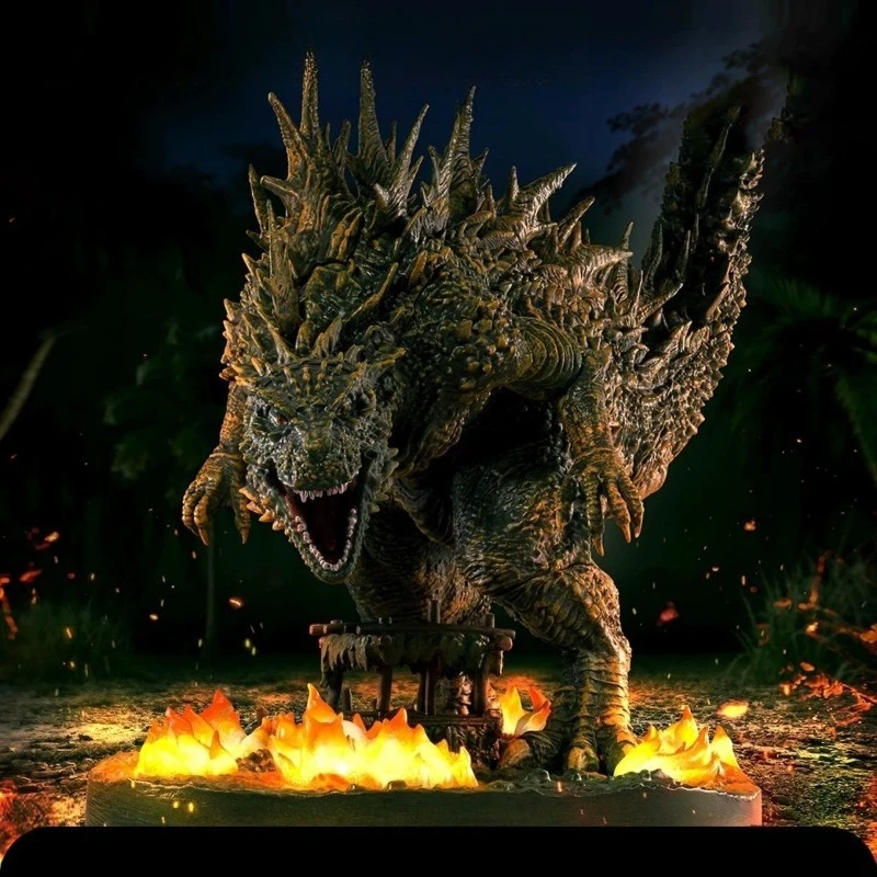 Bandai In Stock Banpresto Original Anime Godzilla 1.0 Art Vignette Wu Erluo 2023 Gojira Flame Base Action Figures Model Toy Gift - view 6