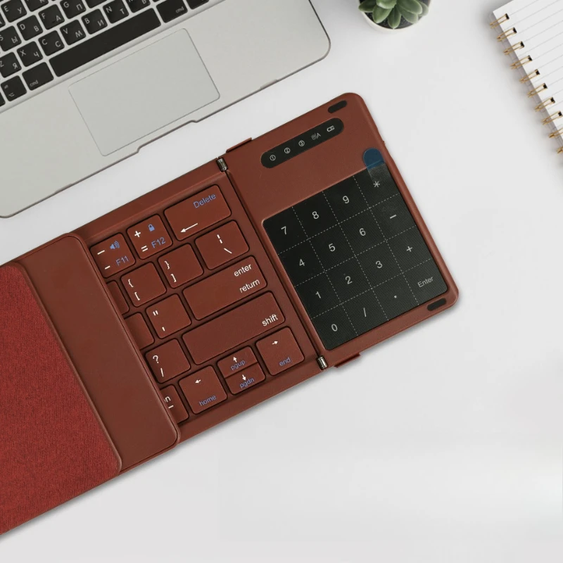 Hot-selling Wireless Folding Bluetooth Keyboard with Digital Trackpad IPad Mobile Phone Tablet Notebook Keyboard
