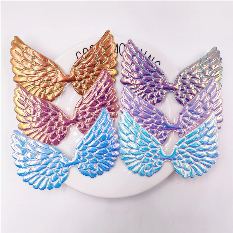 30Pcs Shiny Angel Wing Padded Applique For DIY Baby Hair Clip Hat Headwear Crafts Patches Decor Ornament Clothing Accessories