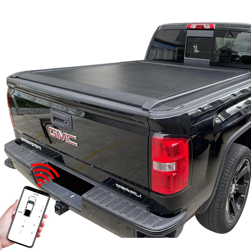 

Чехол на кровать из сплава Tonneau для GMC Sierra Crew Cab 2019+, крышка с электрическим роликовым механизмом пикапа для автомобилей
