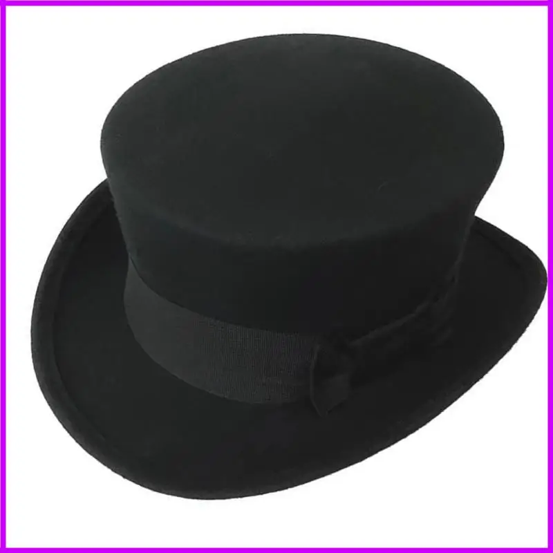 قبعة بنما من الصوف فيدورا غربية قصيرة الحافة قبعة السادة صور الدعائم فيدورا الغربية للرجال والنساء للجنسين #4