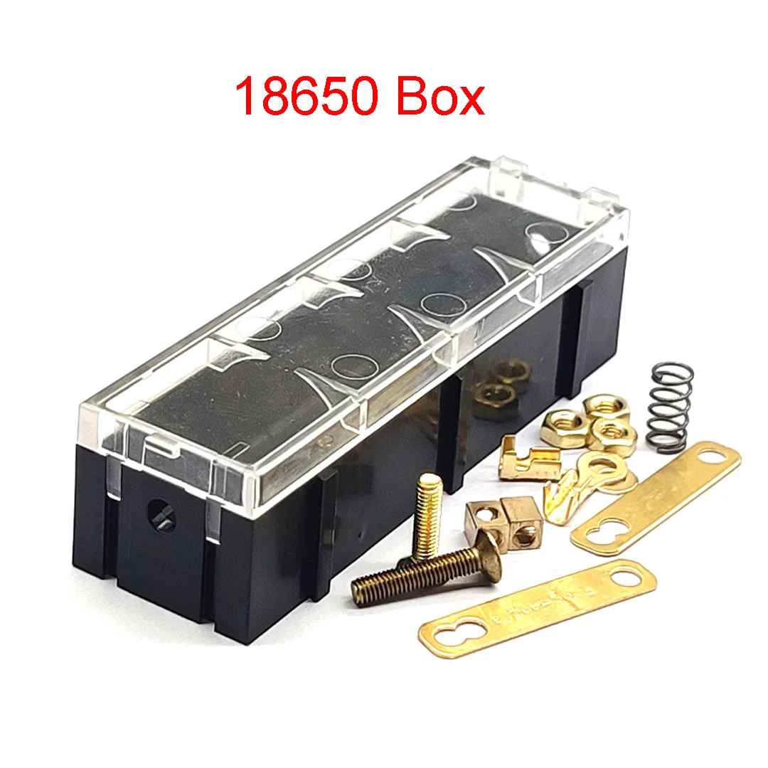 Splicable Battery Box 18650 Battery Case Solder-free 18650 Battery Slot 18650 Holder with Lid Connector Optional DIY 25A