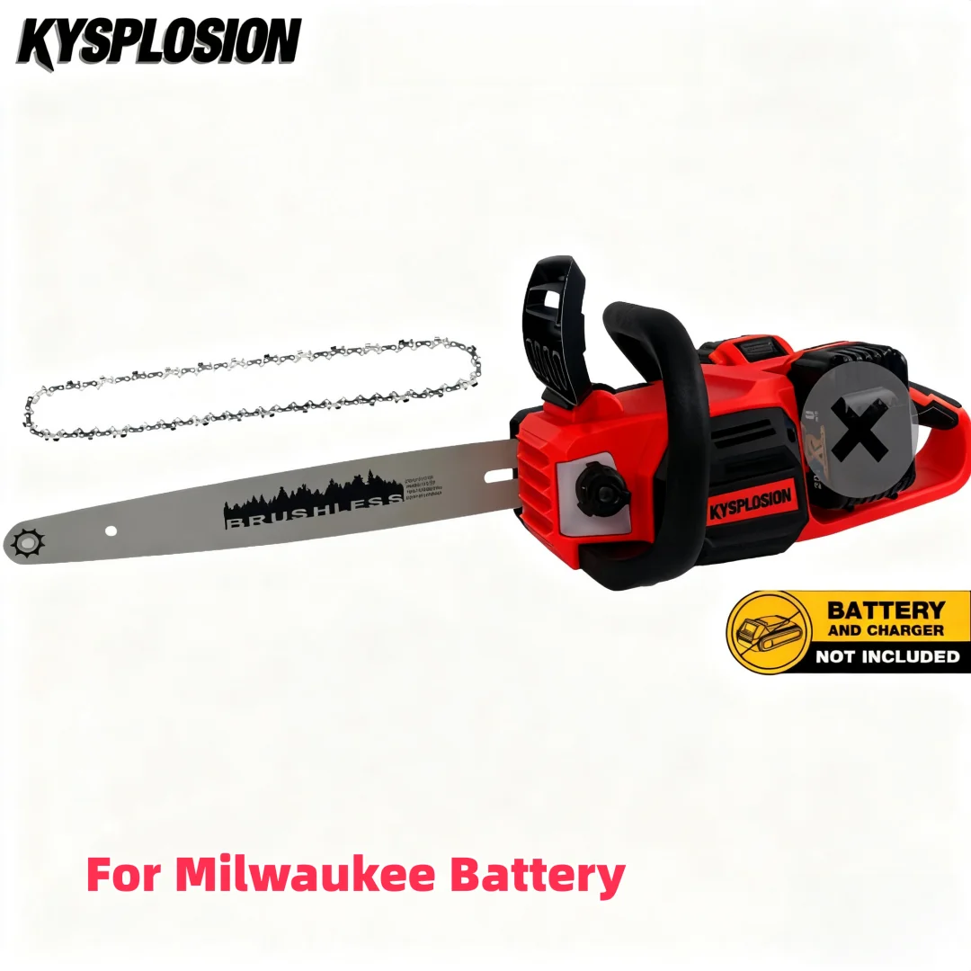 Voor Milwaukee 18V batterij draadloze 16 "borstelloze kettingzaag, dubbele 18V batterijondersteuning voor efficiënt snijden en lange looptijd