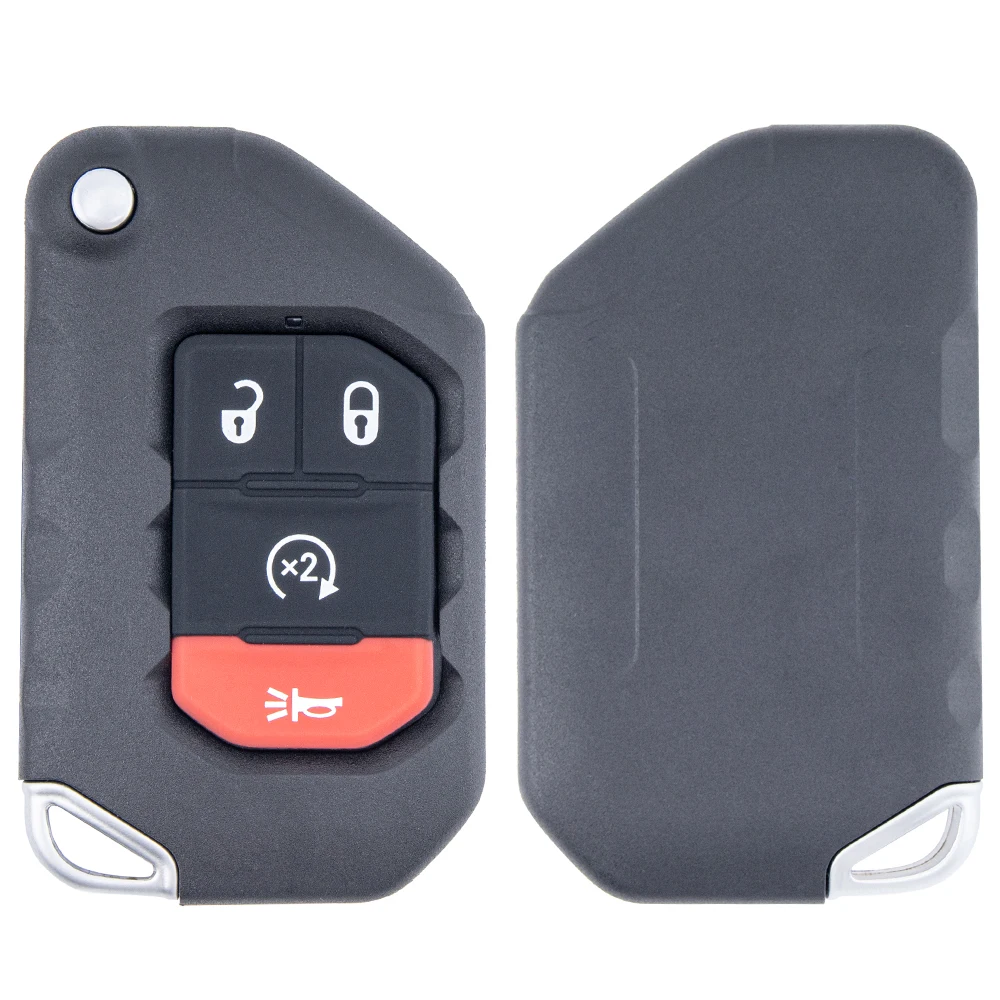 BEST KEY 3/4 Buttons Flip Remote Car Key Fob OHT1130261 433MHz 4A PCF7939M For Jeep Wrangler Rubicon Sahara JK JL 2018 SIP22