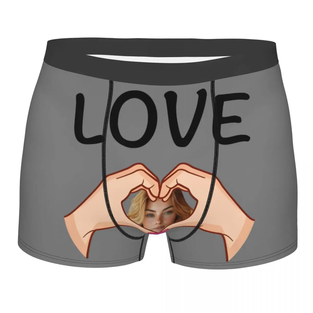 

Custom Personalized Face Photo Underwear Male Printed Boxer Briefs Shorts Panties Breathable Underpants
