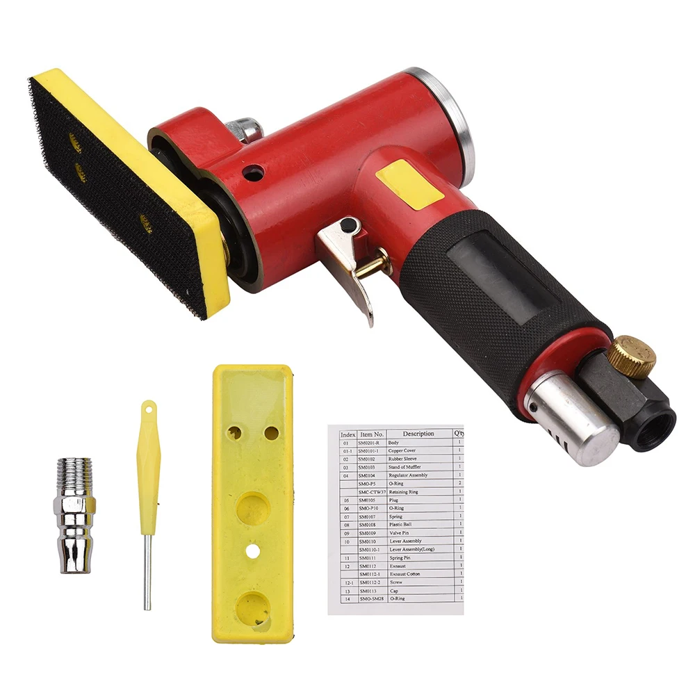 Mini Straight Line Air Sander Aluminum Alloy Body Paint Treatment Good Oxidation Resistance Easy To Operate Portable Polisher