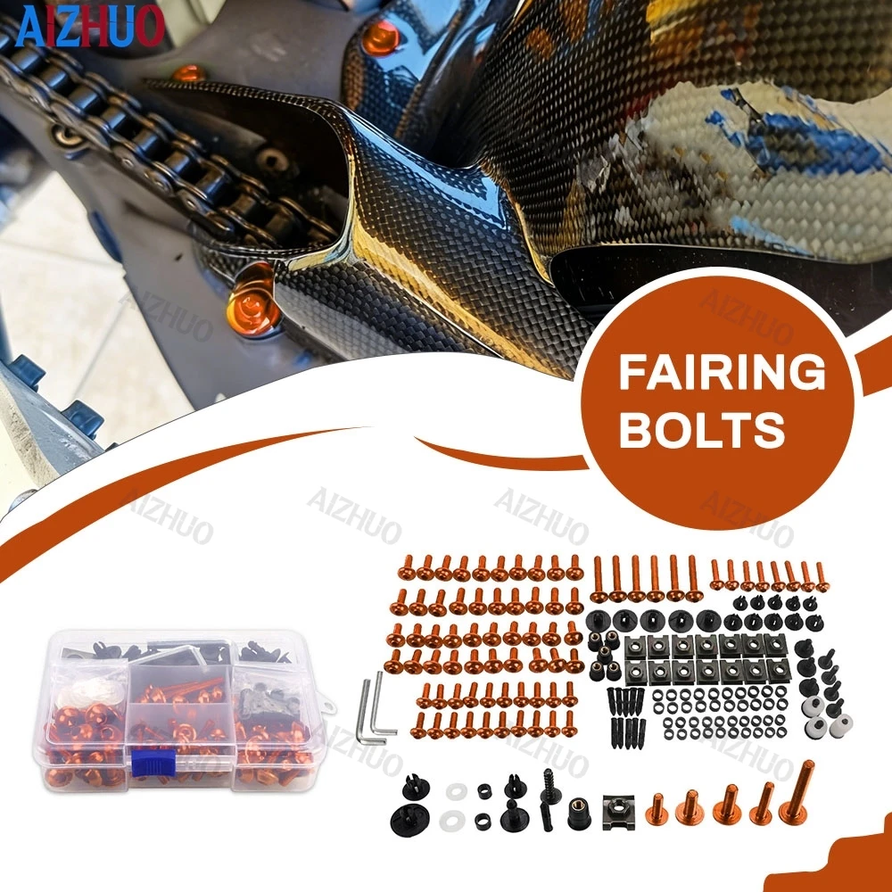 

For 690SM 690SMC 690SMC-R 690 SM SMC SMCR 2007-2023 2024 Universal Complete Fairing Bolts Kit Screws Nuts Motorcycle Accessories