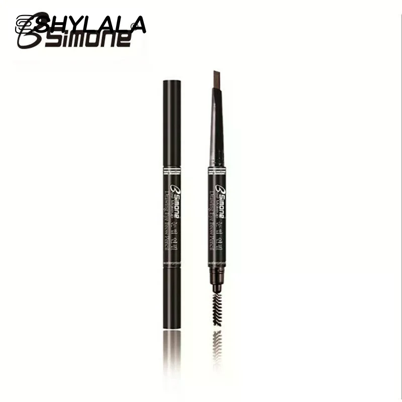 Extrem feiner doppelköpfiger wasserfester Augenbrauenstift – langlebig und langlebig für Anfänger, Damen-Make-up, Augenbrauenstift