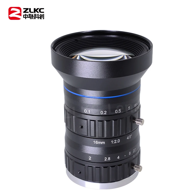 4/3 Inch Lens 12Mega pixel 16mm F2.0 Manual Iris Big Sensor Size CMOS Machine Vision Cameras 12MP Industrial fa/cctv lens