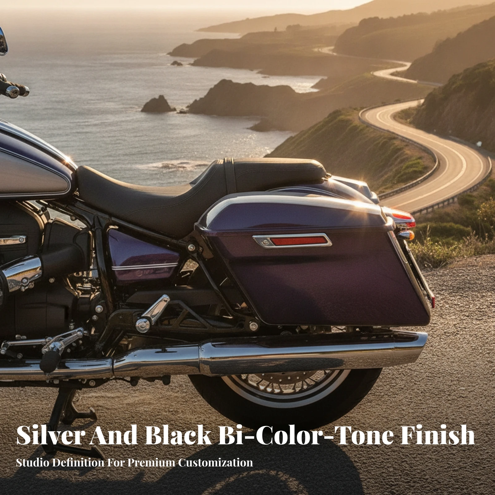 Motorcycle Side Cases Waterproof Motorcycle Side Box Hard-Shell Panniers Streamlined Hard Saddlebags Dustproof