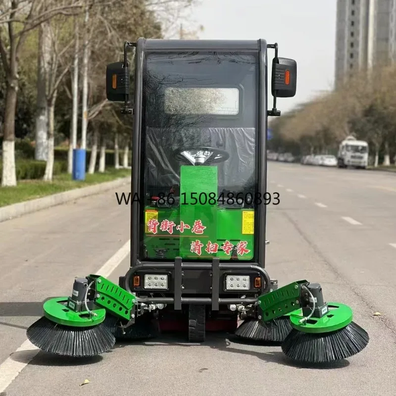 Leaf SweeperCE Certified Commercial Zone Cleaning Outdoor Leaf Cleaner Areas Leaf Removal Industrial Ride On Electric Road Sweep
