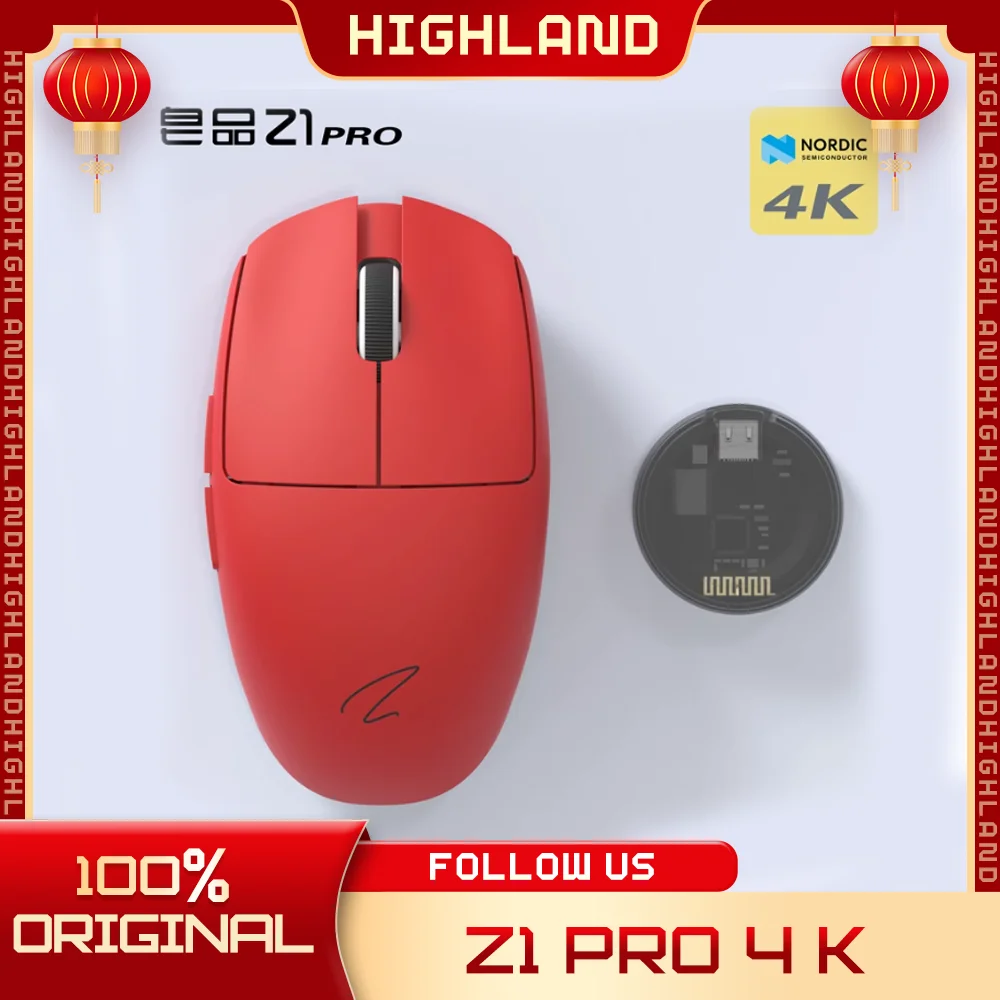 

New Zaopin Z1 Pro 4k Gamer Mouse 2.4G Wireless Mouse PAW3395 USB Lightweight 26000DPI For Computer MAC Accessories Gaming Mice