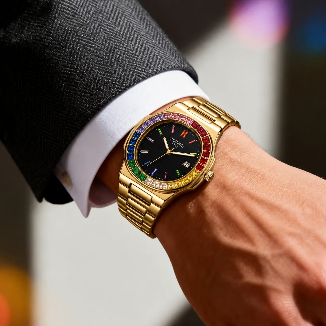 Orologio da Polso MOBWOL con Q - Smartwatch Square Watches For Men recensione e prezzo
