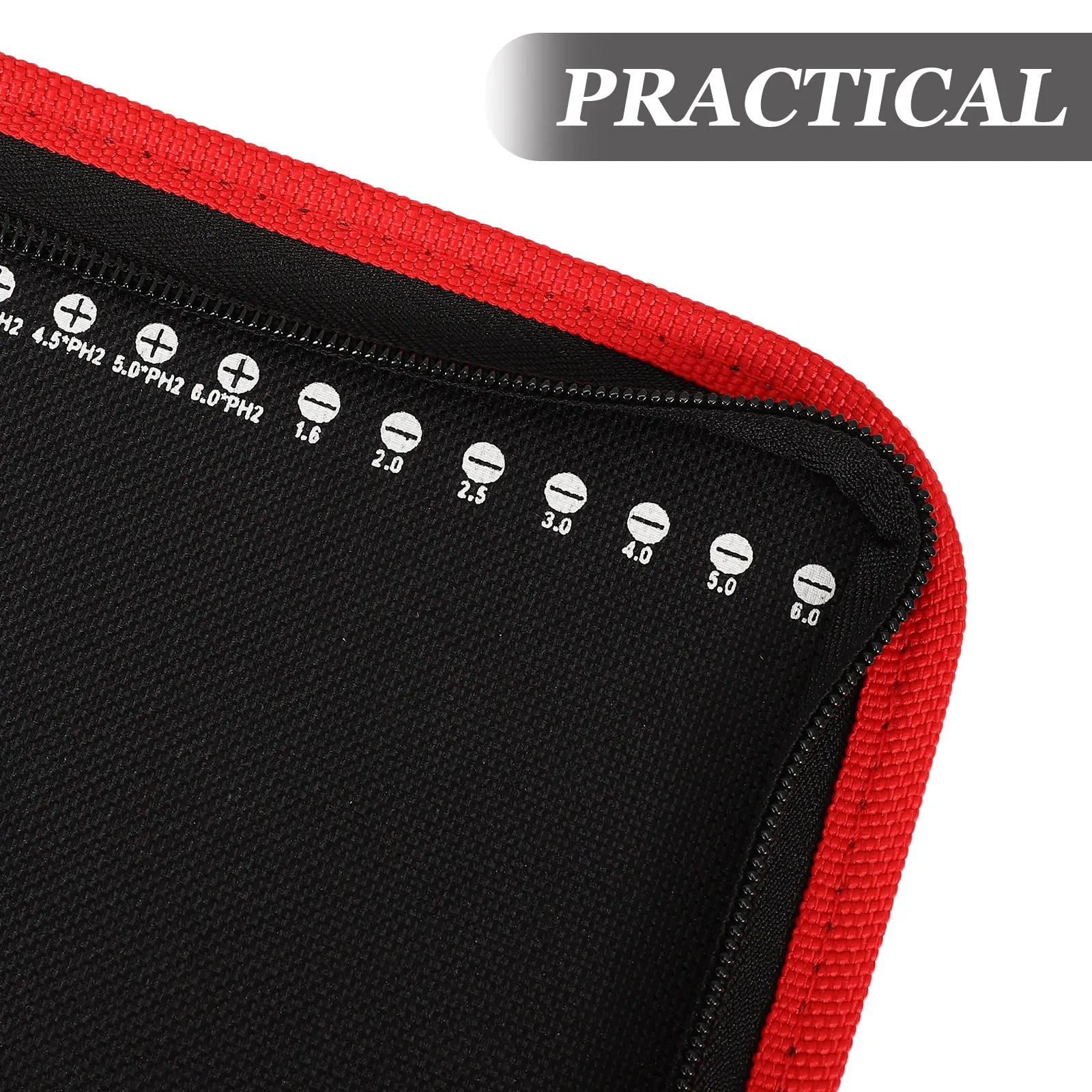 

Canvas Drill Bit Storage Bag Durable Large Capacity Small Handheld Tool Pouch Zipper Organizer for Tool Storage