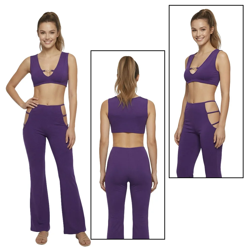 Costume de Cosplay Maddy de la série Euphoria, ensemble de vêtements de sport violet, tenue de yoga, uniforme pour femmes, tenue de fête d'Halloween et de carnaval