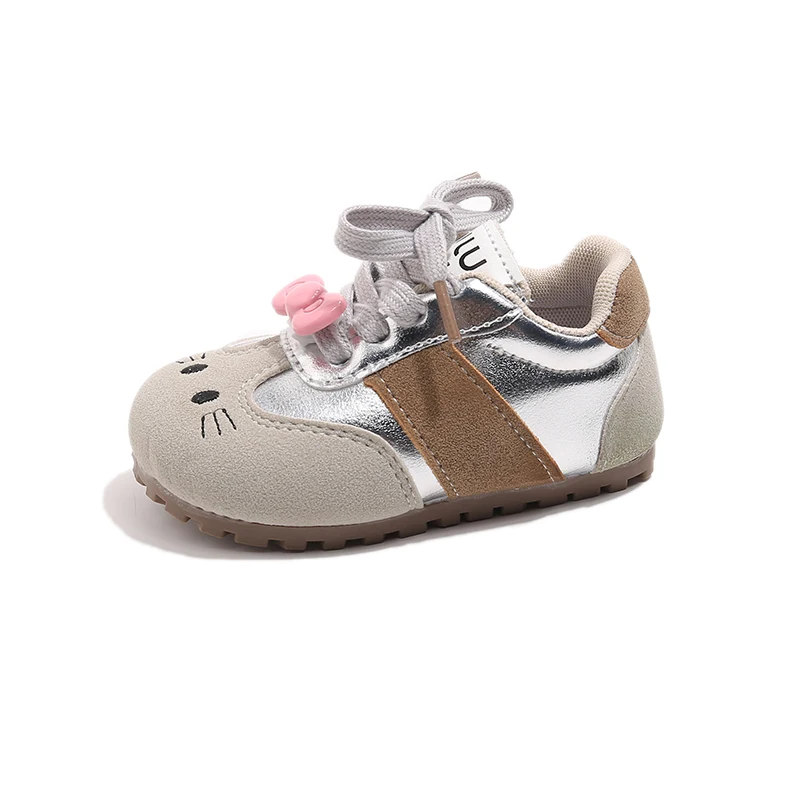 Bébé mignon dessin animé baskets filles printemps chaussures de sport enfants école chaussures décontractées