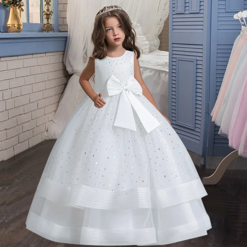 children\'s gauze lace birthday party dinner ball big butterfly dress New Christmas Party Princess long dress children\'s dress