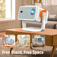 Proyector Velec TP350 650 ANSI 4K HD 1080P Android 13 Enfoque automático Wifi6 BT5.2 Vídeo portátil al aire libre Proyector de cine en casa inteligente