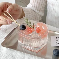 Irregular Love Shape Glass Salad Bowl Fruit Bowls Food Storage Containers Soup Dessert Snack Food Mixing Bowl Tableware