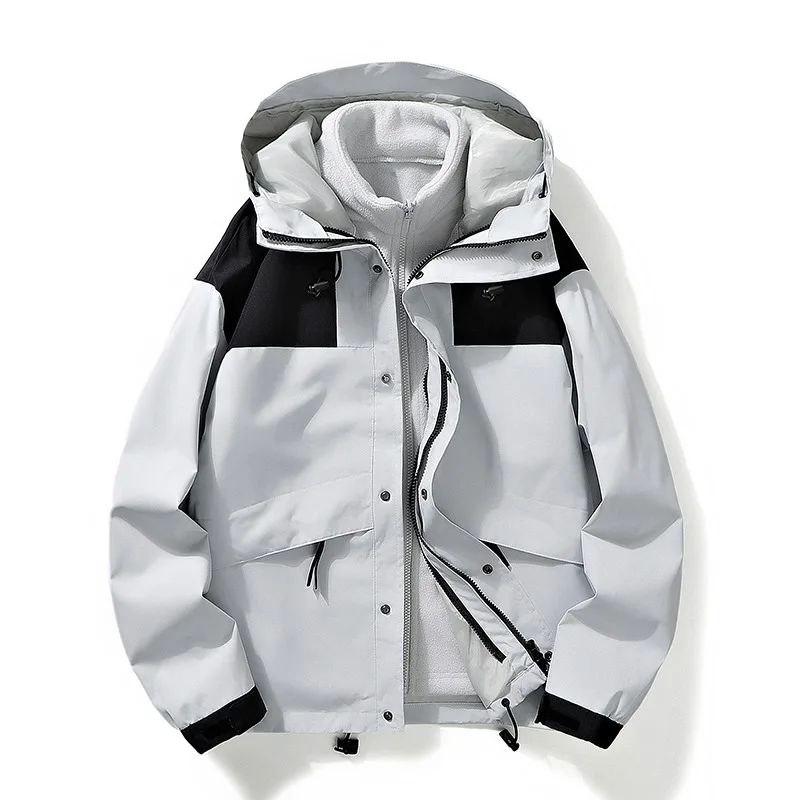 

COMXZ Мужская дорожная куртка Уютный походный дизайн Водонепроницаемая мотоциклетная куртка Премиум с капюшоном Легкое осенне-зимнее пальто