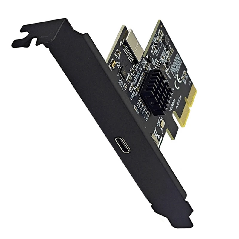 Top-Add On Cards PCI Express X2 To Type-E + Type-C Expansion Card USB3.2 GEN2 10Gbps ASM3142 Chip PCI-E To USB-C Adapter