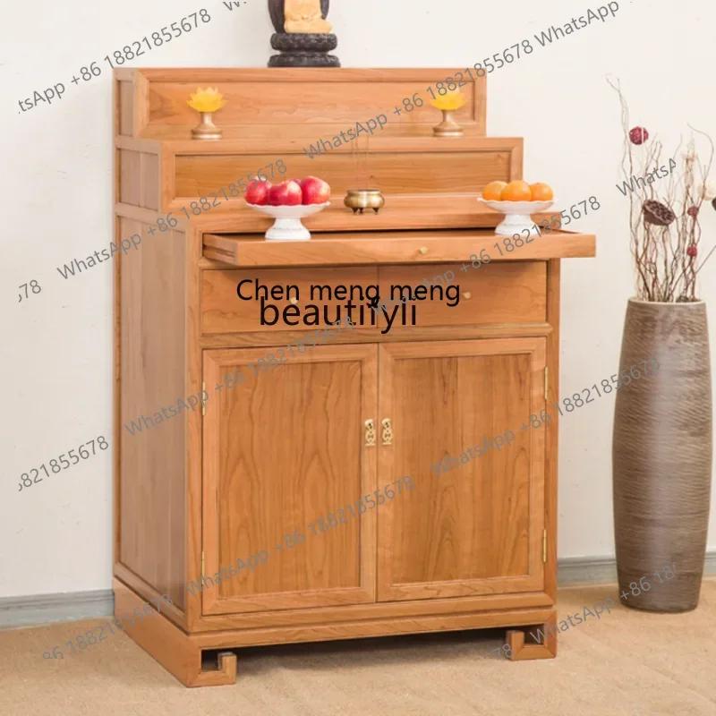 

X Step-Type Altar Buddha Shrine Household Incense Burner Table New Chinese Living Room Solid Wood Altar Buddha Table
