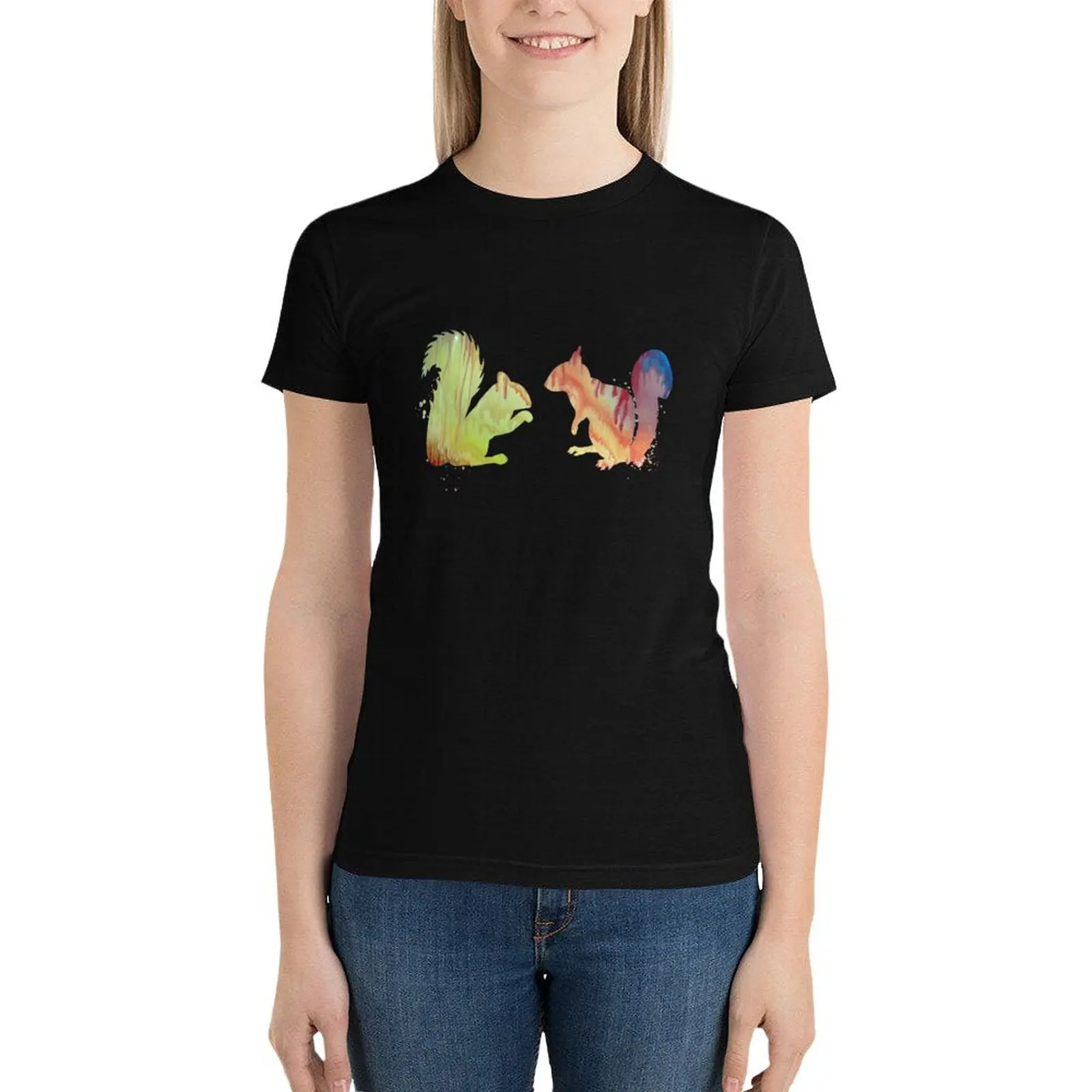 A squirrel! T-Shirt tops vintage clothes shirts graphic tees funny plain t shirts for Women