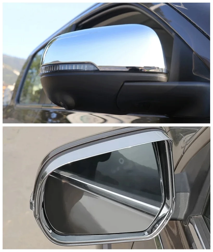

For Great Wall Cannon GWM Poer Ute 2019 2020 2021 2022 ABS Rearview Mirror Cover Trim Rain Eyebrow Frame Sticker Car Accessories