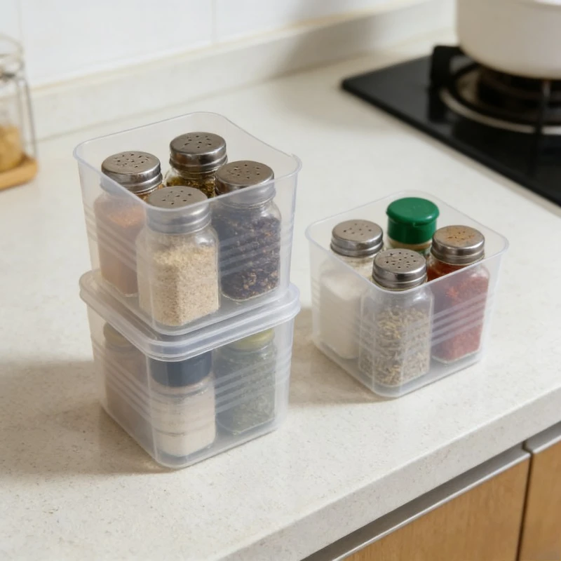 

10PCS Refrigerator Inner Side Door Storage Box Food Grade Fridge Organizer Kitchen Fresh Keeping Sorting Container Household