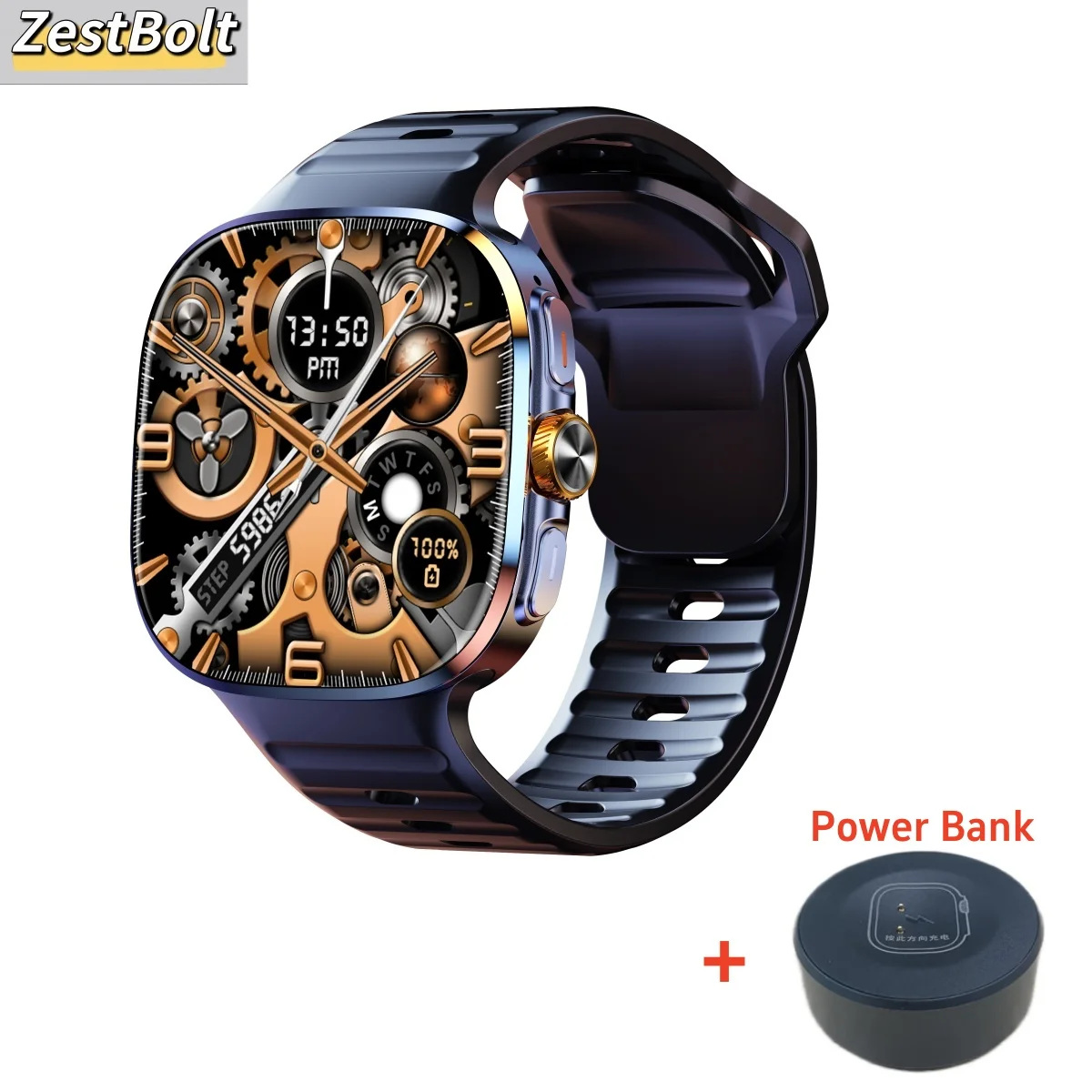 M99 Smartwatch 5G met 2,4 inch Amoled-scherm 900 W roterende camera WIFI GPS-positie Kompas NFC Bluetooth Smart Watch Heren Dames