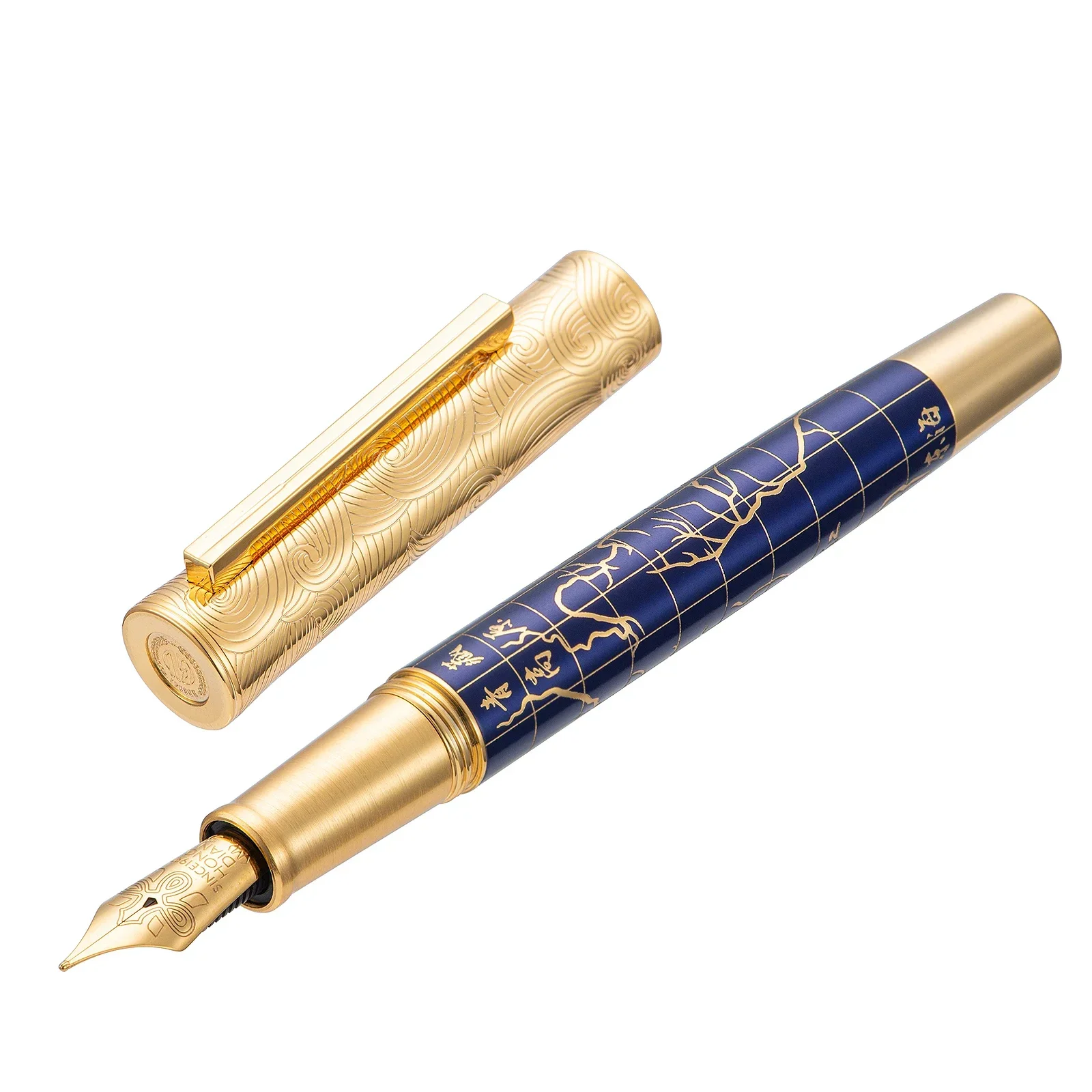 Hongdian 8041 Fountain Pen EF/F/M Nib, Beautiful Patterns on The Qinghai-Tibet Plateau Writing Gift Pen