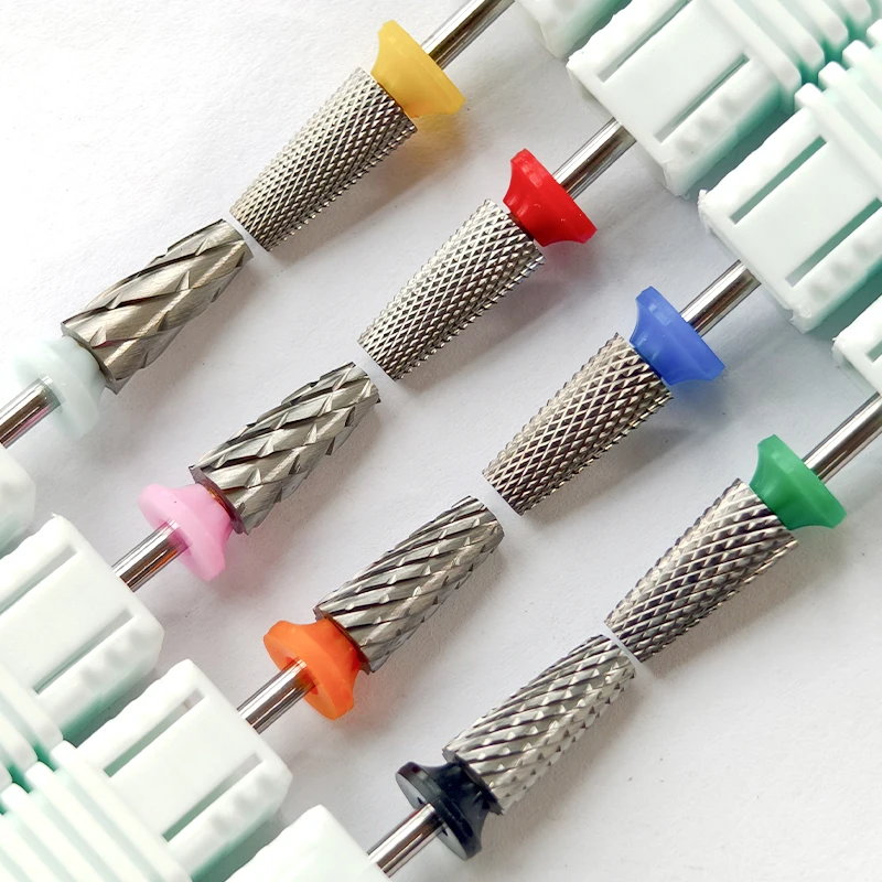 Konische Barrel Nagel Bohrer Bits Hartmetall Nägel Schleifen Kopf Fräser 4XC Harte Weiche Gel Entfernung Polieren DIY Werkzeuge – Detail 4