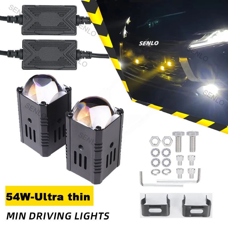 

SENLO Led Headlight Bumper Fog Lamps Projector Dual Lens Mini Driving Light Auxiliary Lights for Car Motorcycle Spotlights 9V-24