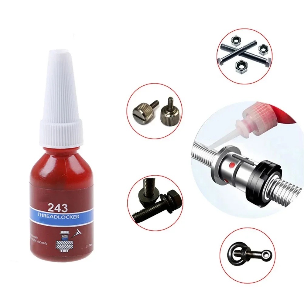 10ml Thread Lock Glue Screw Locking Agent 243 RETAINER Rusty Metals Glue For Metals Home Improvement Tools Hardware