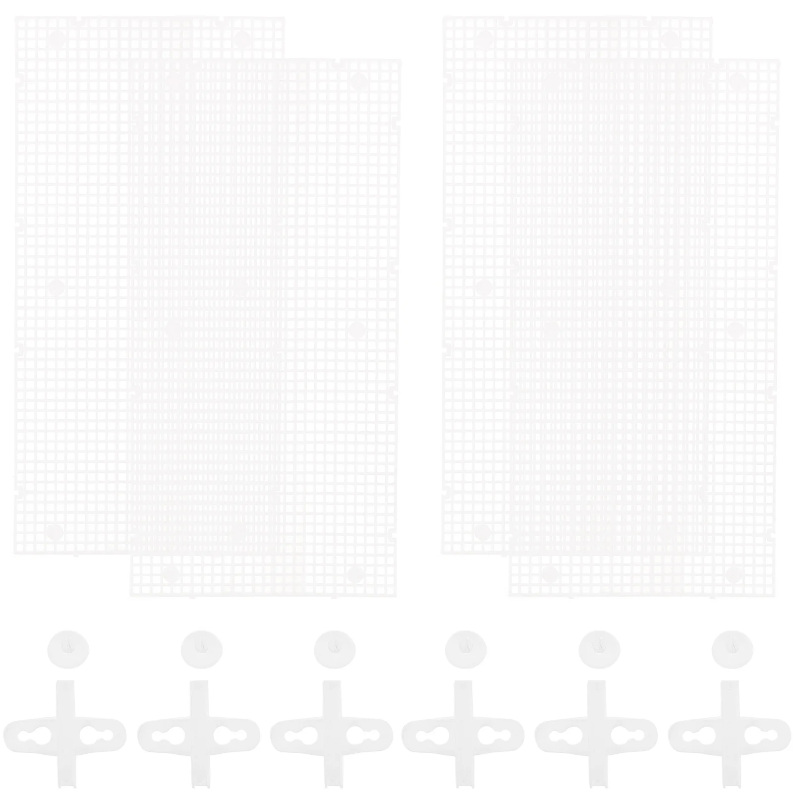 

4pcs Fish Tank Divider Plastic Grid Sheet Aquarium Isolation Plate Suction Cups For Betta Fish Baby Fry Separation Mesh Tray